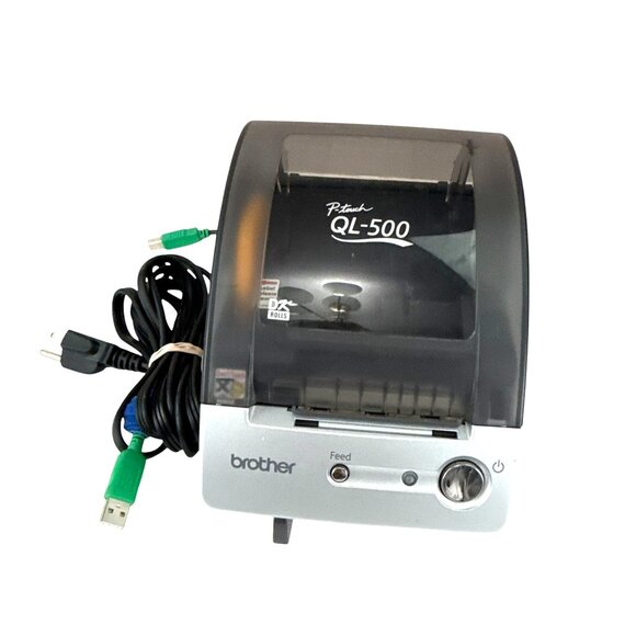 Brother QL-500 Label Thermal Printer USB DK Rolls P-touch with Power Cord - Picture 1 of 9
